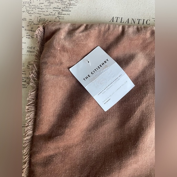 🆕The Citizenry NAVETA VELVET PILLOW Cocoa PILLOWCASE ONLY NWT - Picture 6 of 7